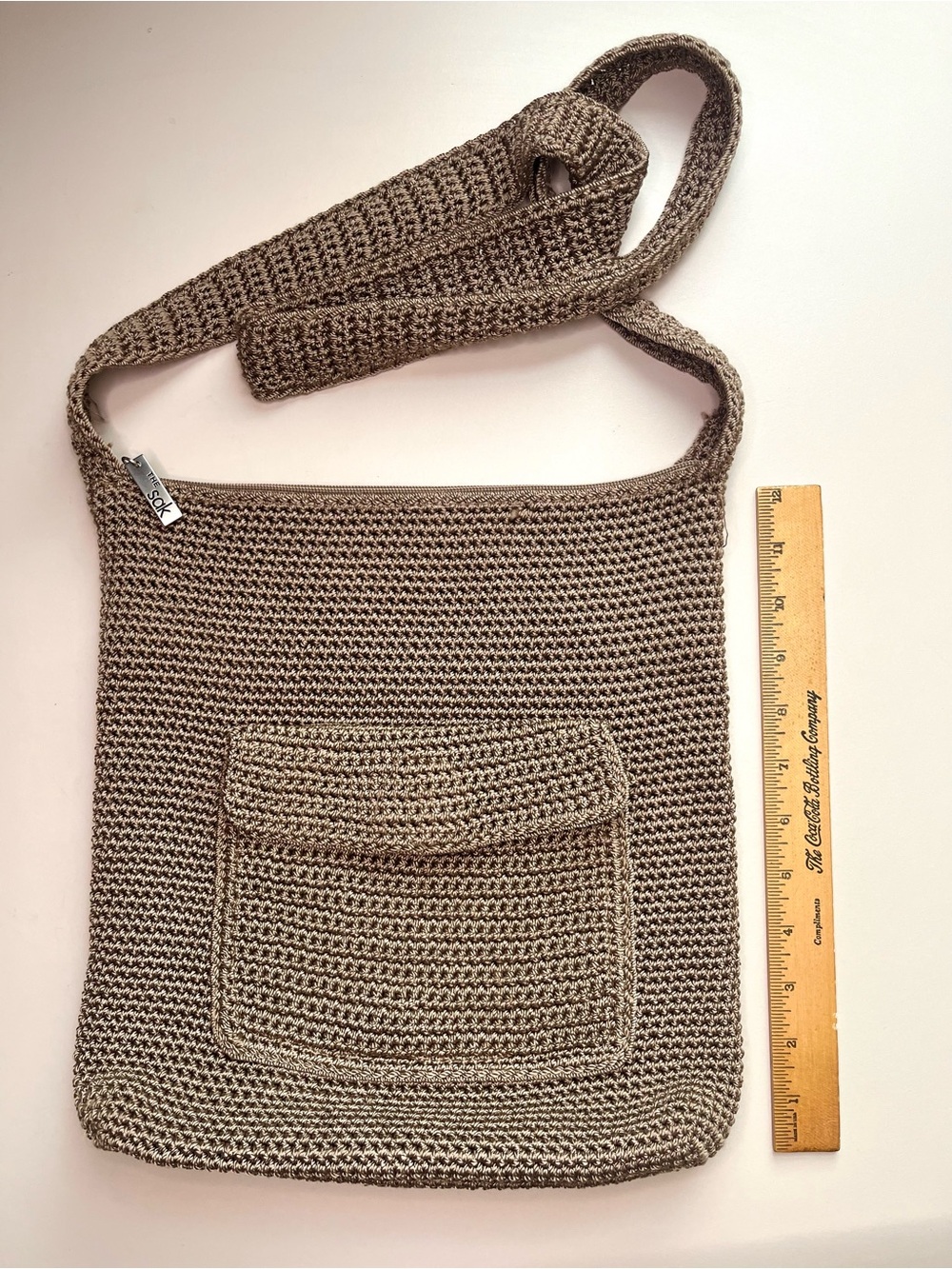 🤎Vintage The Sak Crochet Crossbody Bag Light Brown